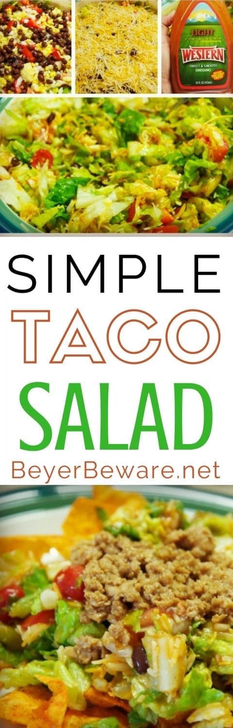 Simple taco salad recipe made with Doritos - The most simple dishes ...