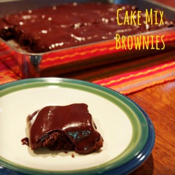 Cake Mix Brownie with icing