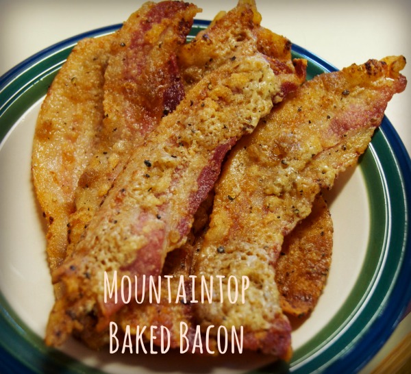 Mountaintop baked bacon