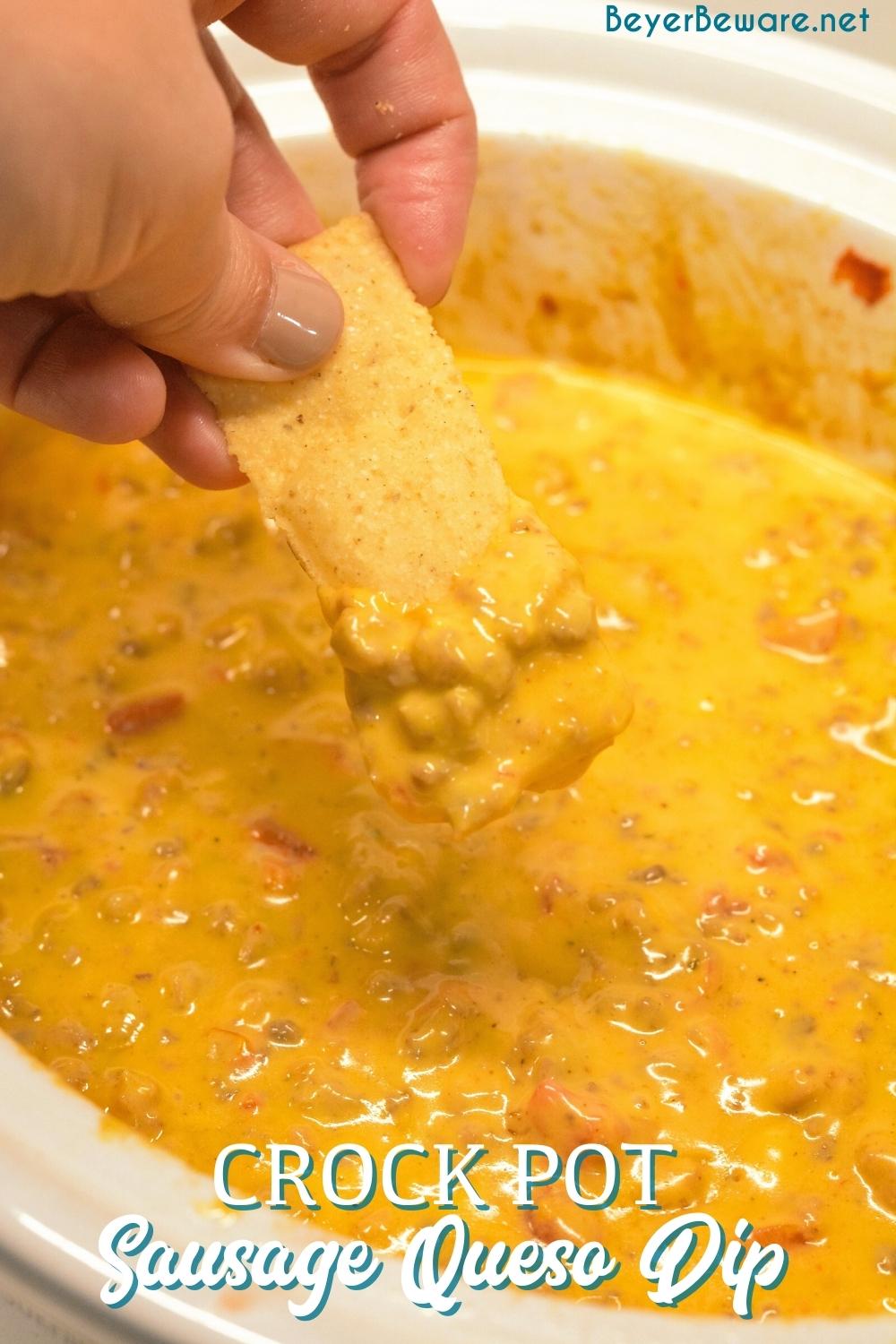 Crock Pot Mexican Sausage Dip - Num's the Word