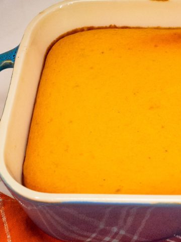 Butternut squash souffle recipe is sweet and savory fall casserole that has a light and fluffy texture that is like eating dessert for dinner.