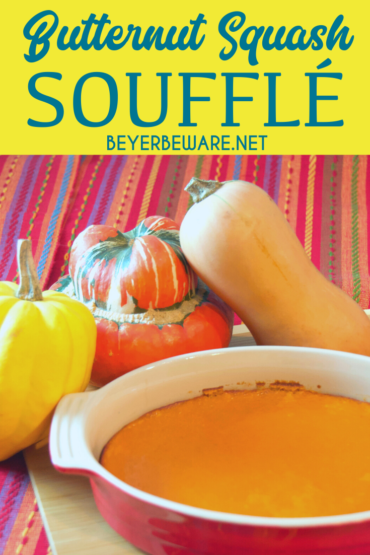 Butternut squash souffle recipe is sweet and savory fall casserole that has a light and fluffy texture that is like eating dessert for dinner.