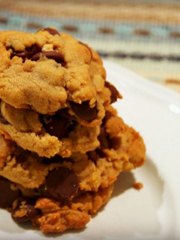 flourless peanut butter chocolate chip cookies