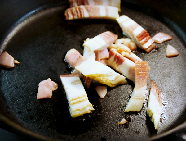 frying bacon