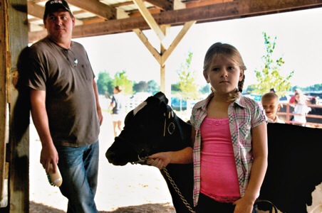 The Girl and Her Dairy Calf