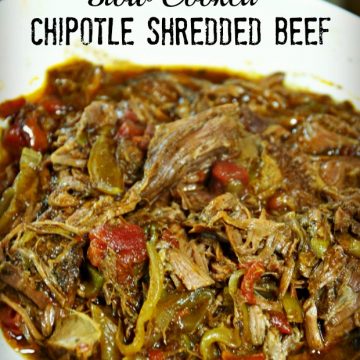 slow cooked chipotle shredded beef