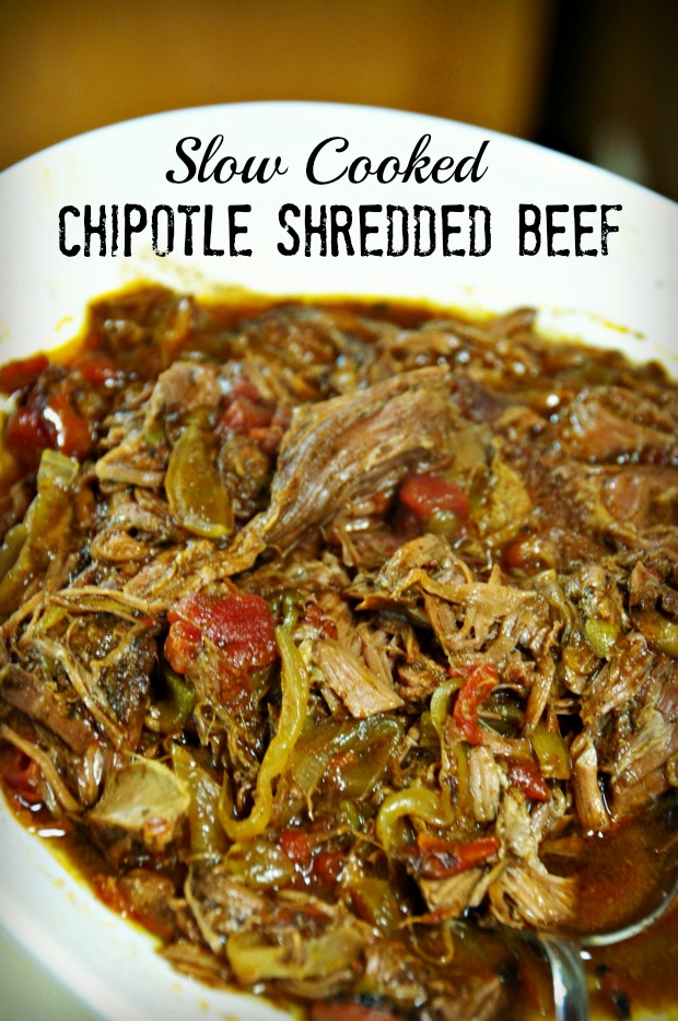 slow cooked chipotle shredded beef