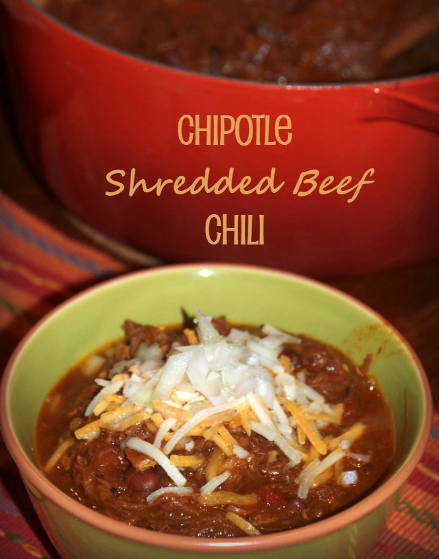 Chipotle Shredded Beef Chili. My new favorite chili recipe.