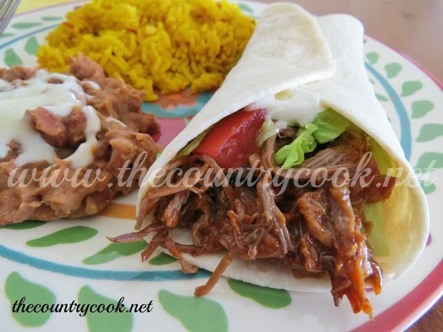 Shredded Beef Tacos (all rights reserved, thecountrycook.net)