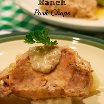 Crock Pot Ranch Pork Chops have just three ingredients but will leave you with flavorful, juicy pork chops for dinner.