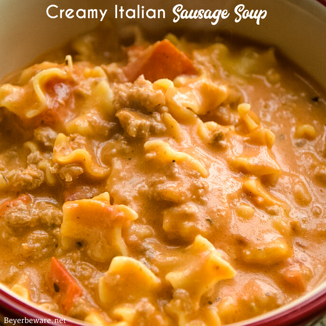 Creamy Italian Sausage Soup recipe is my new go-to tomato and sausage ...