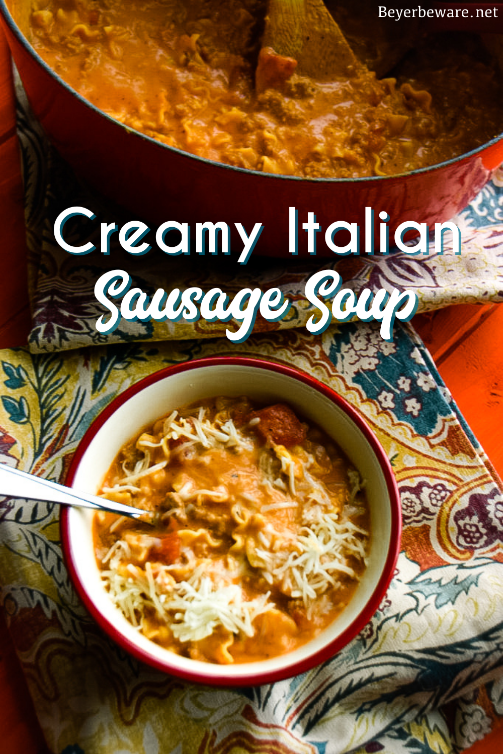 Creamy Italian Sausage Soup recipe is my new go-to tomato and sausage ...