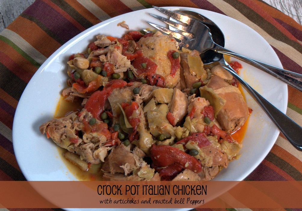 Crock Pot Italian Chicken with Artichokes and Roasted Peppers Beyer