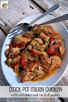 Crock Pot Italian Chicken might appear to be fancy, but this recipe is super easy and only needs 6 ingredients.