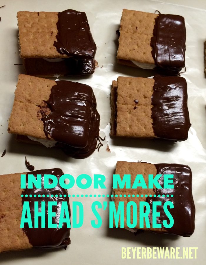 Indoor make ahead s'mores are quick to make and always a favorite for kids and adults.