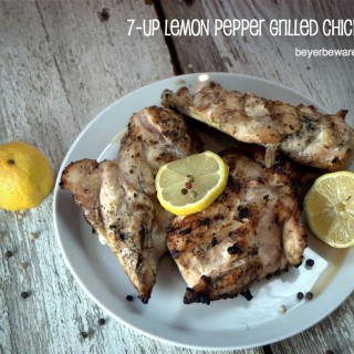 This grilled lemon pepper chicken marinated for two days in 7-Up and garlic. After grilling, this chicken was some of the best grilled chicken I have ever had.