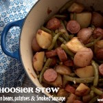 Nothing tastes like summer quite like fresh green beans, red potatoes and smoked sausage that has simmered in caramelized onions. So good. So easy. #5Ingredientsorless