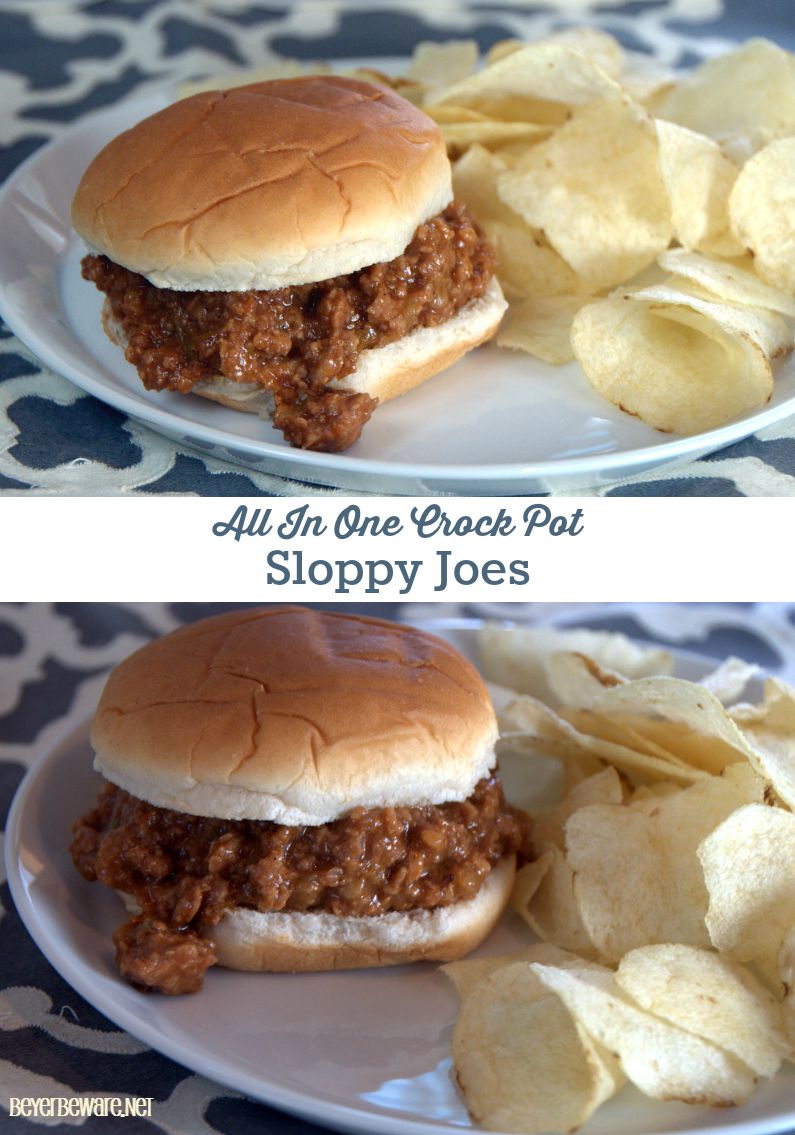 Make this entire recipe of crock pot sloppy joe for dinner without