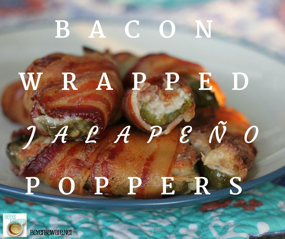These bacon wrapped jalapeno poppers have 5 ingredients and sure to be a hit at your next tailgate or party.