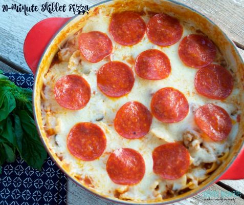 This 20-minute skillet pizza casserole is full of flavor, packed with veggies and will be a family favorite.