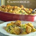 Ham and broccoli tater tot casserole is a great ham casserole that uses leftover ham and a great twist on a favorite casserole.