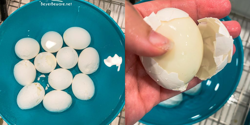 How to make easy to peel hard-boiled eggs? There are a lot of tricks to easy to peel eggs. Here is the full-proof secret for easy to peel eggs with no green yolks too. 