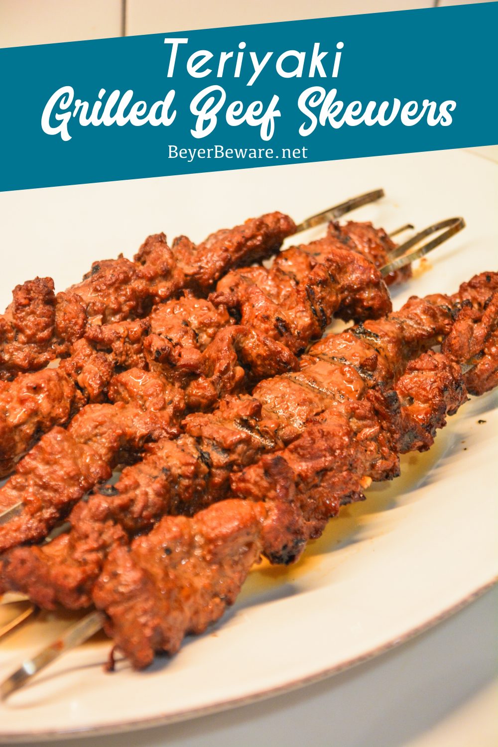Teriyaki Beef Skewers recipe is a simple to make teriyaki marinade and can use any cut of steak including cube steak or for chicken on a stick.