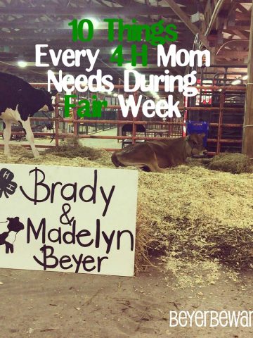 10 things every 4-H Mom should have at the county fair