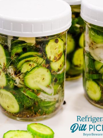Refrigerator pickles ready for the fridge