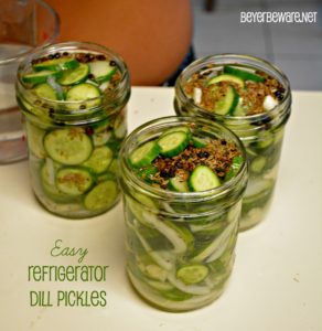 These easy refrigerator dill pickles are quick to make and will disappear out of your fridge just as fast.