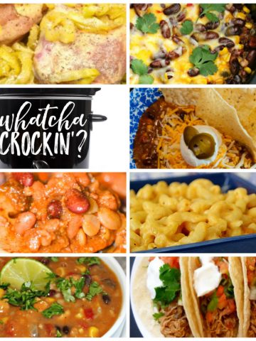 This week's Whatcha Crockin' crock pot recipes include Slow Cooker Kickin' Cowboy Casserole, Crock Pot Mac 'n Cheese, Crock Pot Beef Taco Soup, Crock Pot Fiesta Chicken Chowder, Crock Pot Pork Tacos, Crock Pot Italian Chicken, Easy Crock Pot Cowboy Beans and more!