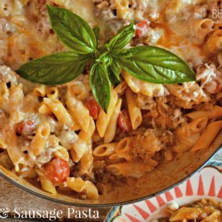 Creamy Tomato and Sausage Penne Pasta is a quick weeknight meal recipe.