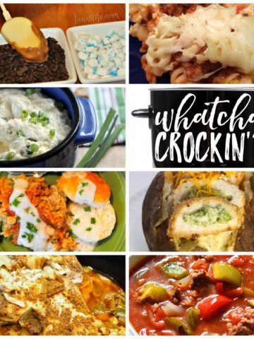 This week's Whatcha Crockin' crock pot recipes include Crock Pot Company Casserole, Hot Jalapeno & Chile Popper Dip, Slow Cooker Stuffed Pepper Soup, Crock Pot Caramel Apple Dippers, Crock Pot Turkey Breast, Chicken Broccoli Cheese Baked Potato, Slow Cooker Country Breakfast With White Pepper Gravy and Biscuits and more!