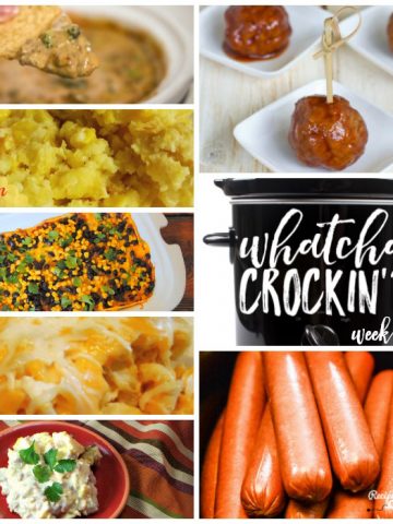 This week's Whatcha Crockin' crock pot recipes include Creamy Cheese Corn Bake, Slow Cooker Triple Cheddar Mac n Cheese, Cooking Hot Dogs in Bulk, Crock Pot Cherry Jalapeno Meatballs, Crock Pot Scrambled Eggs Casserole, Beefy Broccoli Dip, Crock Pot Tex Mex Casserole and much more!