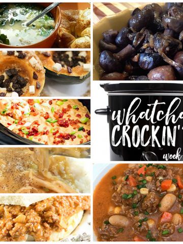 This week's Whatcha Crockin' crock pot recipes include Kickin' Cowboy Queso Dip, Beef Bean Slow Cooker Soup, Crock Pot Sloppy Joe Cheeseburgers, Crock Pot Mushrooms and Onions, Slow Cooker Buttery Acorn Squash, Slow Cooker Chicken Spinach and Orzo Soup, Electric Slow Cooker Cheesy Chicken and Rice and much more!