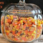 Candy corn trail mix has a combination of flavors that is just like a chocolate payday bar. One of our favorite treats of fall.