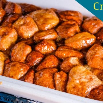 Tips for Making Crock Pot Monkey Bread The center is the last thing to cook, so put a small bowl with water in the middle to give another hot edge for the biscuits to touch. White sugar can be substituted, brown sugar gives a richer flavor. If you want a less sticky top for a more crusty top, place a thin kitchen towel pulled tight under the crock pot lid.