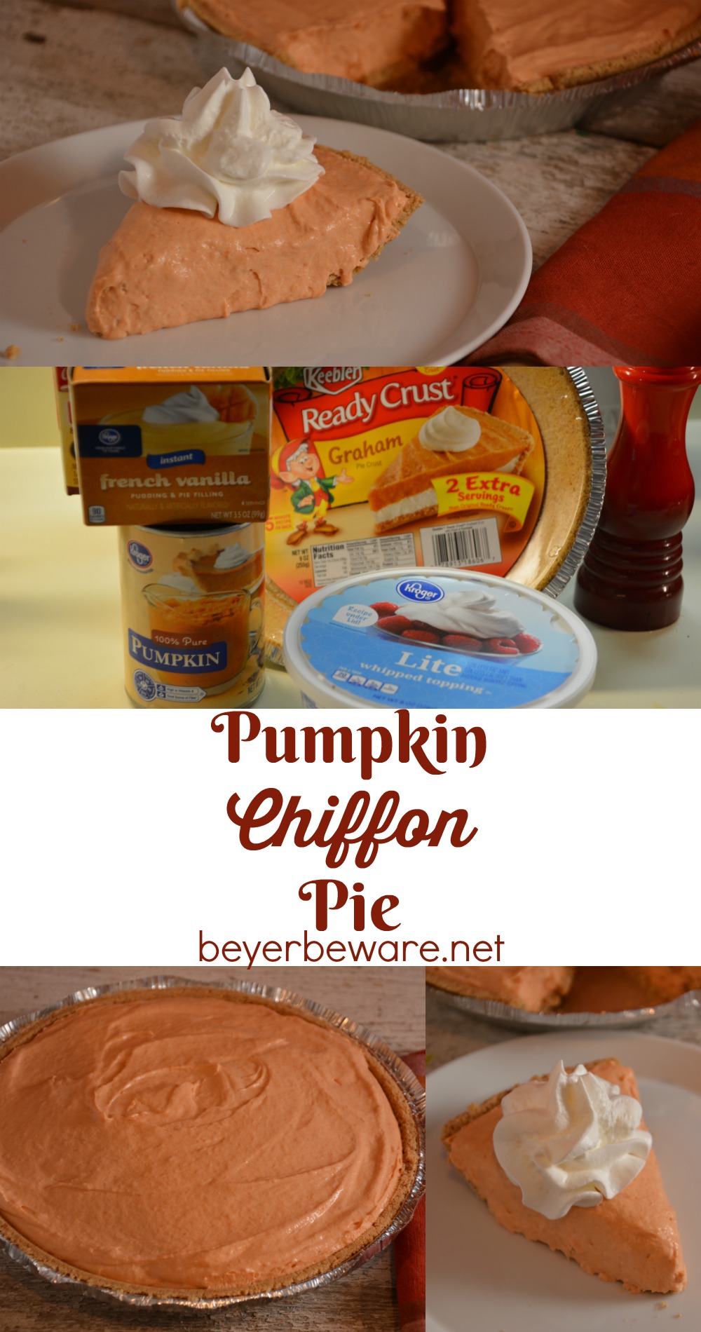 This Pumpkin Chiffon Pie recipe is the silky, creamy version of the ...