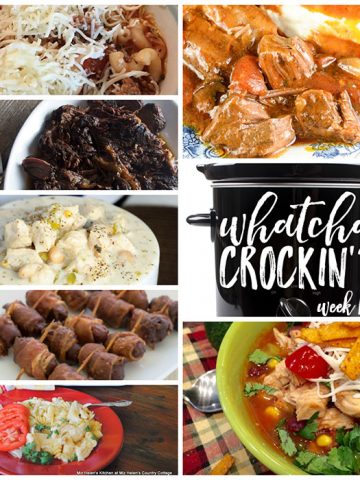 This week's Whatcha Crockin' crock pot recipes include Slow Cooked Balsamic Beef Roast, Crock Pot Bacon Wrapped Cocktail Weenies, Crock Pot Lasagna Soup, Crock Pot Chicken Enchilada Soup, Crock Pot Italian Pot Roast, Slow Cooker Buffalo Chicken Casserole, Crock Pot White Chicken Chili and much more!