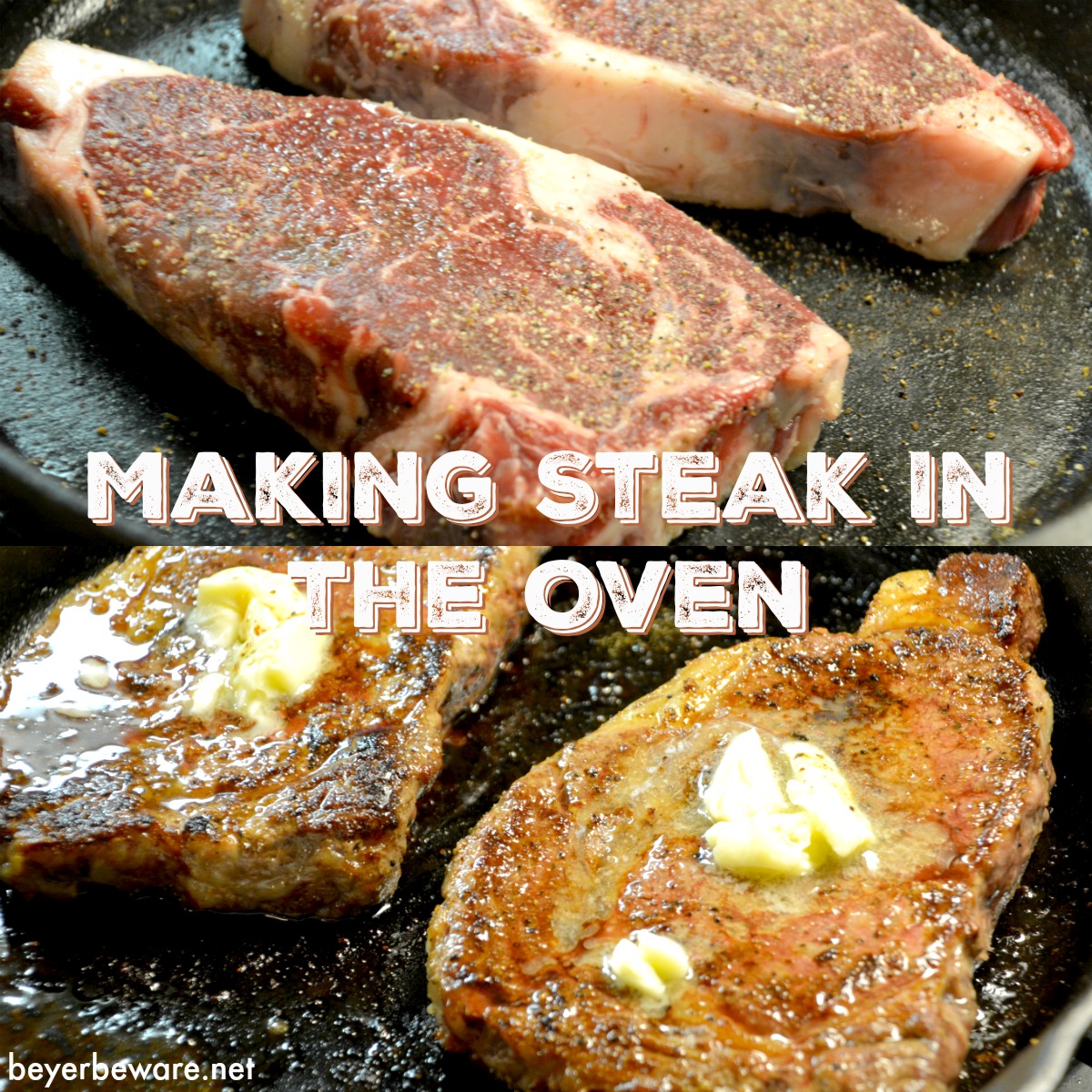 Steaks don't have to be just made on the grill. Juicy steaks can be made inside too. See how to make a steak on the stove and in the oven.