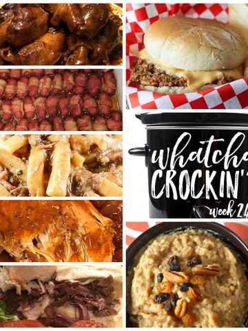 This week's Whatcha Crockin' crock pot recipes include Crock Pot Bacon Wrapped Smokies, Tavern Sandwiches, Crock Pot Sweet & Sour Pork Loin with Pineapple, Brown Sugar Oatmeal, Slow Cooker Beef and Noodles, Last Resort Chicken Legs, French Dip Sandwiches and much more!