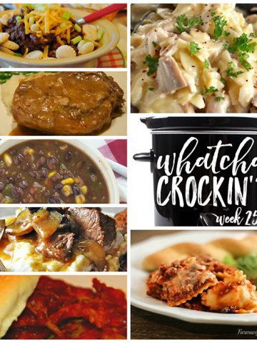 This week's Whatcha Crockin' crock pot recipes include Slow Cooker Chicken and Noodles, Slow Cooker Cincinnati Chili, Sherried Beef Manhattan, Slow Cooker Cheesy Ravioli Casserole, Crock Pot Black Bean Corn Soup, Crock Pot Pepsi Pork Chops, Slow Cooked Pulled Pork Barbecue and much more!