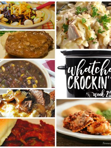 This week's Whatcha Crockin' crock pot recipes include Slow Cooker Chicken and Noodles, Slow Cooker Cincinnati Chili, Sherried Beef Manhattan, Slow Cooker Cheesy Ravioli Casserole, Crock Pot Black Bean Corn Soup, Crock Pot Pepsi Pork Chops, Slow Cooked Pulled Pork Barbecue and much more!