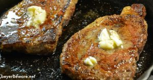 Ever wonder how to make a steak on the stove? This pan seared steak is a quick and easy way to make steak indoors.