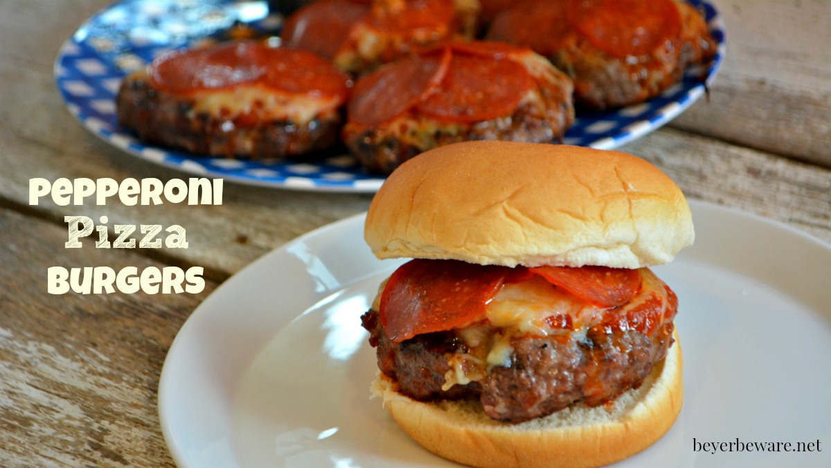 If you have a hard time choosing between burgers or pizza, these pepperoni pizza burgers will be your new favorite burger combining two All-American favorites.