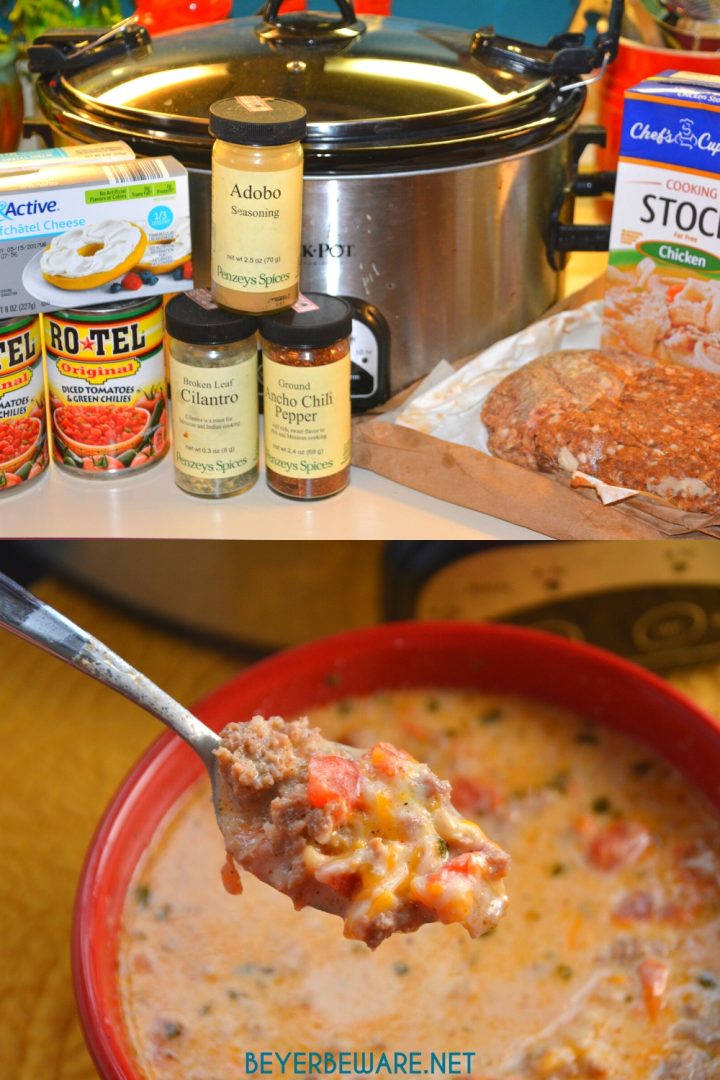 Low-Carb Crock Pot Taco Soup - Whether you are eating low-carb or gluten-free, this keto taco soup recipe is sure to be loved by all Mexican food lovers.