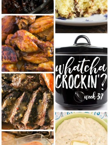 This week's Whatcha Crockin' crock pot recipes include Crock Pot Coffee Cake, Crock Pot Cheesy Buttermilk Mashed Cauliflower, Coca Cola Pot Roast, Crock Pot Hot Fudge Brownies, Crock Pot Sausage Tortellini Soup, Crock Pot Honey BBQ Buffalo Chicken Wings and much more!