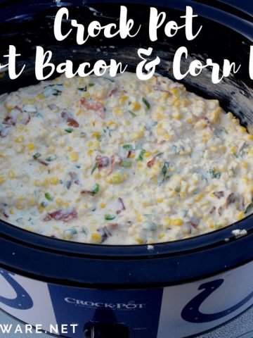 This crock pot hot bacon and corn dip recipe is a new family favorite dip as it has ooey-gooey cheesiness with a hint of heat with jalapenos.