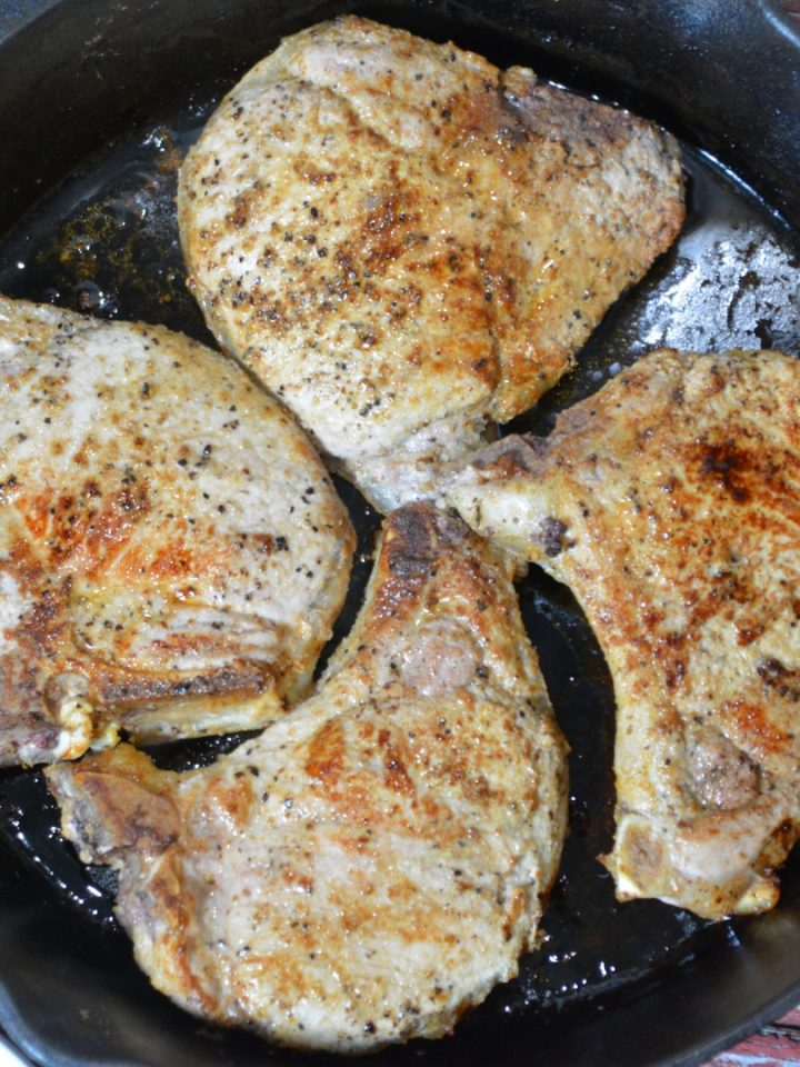 PanFried Pork Chops No Flour and Low Carb Pork Chop Recipe