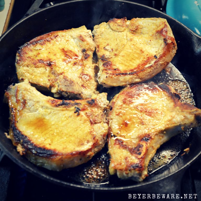 PanFried Pork Chops No Flour and Low Carb Pork Chop Recipe